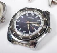 ASSORTED WATCHES: A group of five watches, including a c1970s Seiko 7005-8062 38mm watch, Bulova G689517, Cordura 17 Jewell Sea-Gull, a Baume & Mercier Geneve and a Caravelle&nbsp;automatic&nbsp; - 5
