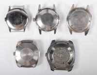 ASSORTED WATCHES: A group of five watches, including a c1970s Seiko 7005-8062 38mm watch, Bulova G689517, Cordura 17 Jewell Sea-Gull, a Baume & Mercier Geneve and a Caravelle&nbsp;automatic&nbsp; - 7