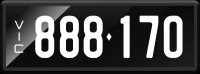 VIC Numerical Number Plate &lsquo;888.170&rsquo; finished in Prestige style with one standard and one slimline plate included. Sold with rights to display.