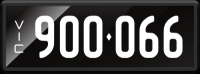 VIC Numerical Number Plate &lsquo;900.066&rsquo; finished in Prestige style with one standard and one slimline plate included. Sold with rights to display.