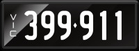 VIC Numerical Number Plate &lsquo;399.911&rsquo; finished in Prestige style with one standard and one slimline plate included. Sold with rights to display.
