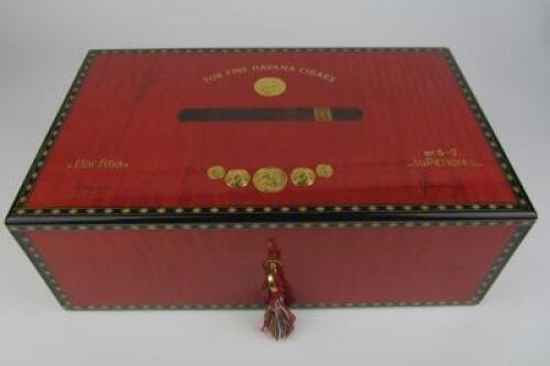 CIGAR HUMIDOR: An Elie Bleu Medals Red Sycamore Humidor