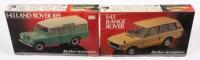 HELLER-HUMBROL: Two Heller-Humbrol 1:43 scale Land Rover model kits sealed in boxes, includes a 109 Land Rover No. 80179 and a Range Rover No. 80181