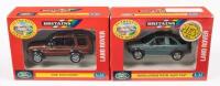 BRITAINS: Two Britains 1:32 scale Land Rover models in original boxes, includes a 1998 Discovery and a Freelander soft top