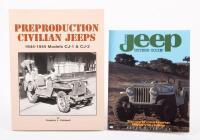 CIVILIAN JEEPS: Two&nbsp;softcover books including 'Preproduction Civilian Jeeps - 1944-1945 Models CJ-1 & CJ-2' and 'Illustrated Jeep Buyers Guide'