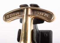 PYRENE: A large and original brass Pyrene fire extinguisher with original mounting bracket, approx 36cm high, 8cm wide - 2
