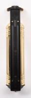 PYRENE: A large and original brass Pyrene fire extinguisher with original mounting bracket, approx 36cm high, 8cm wide - 5