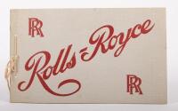 ROLLS ROYCE: A high quality 1965 reprint of 'The All British 40-50 H.P. Six Cylinder Rolls Royce' sales brochure. 47 pages.&nbsp;