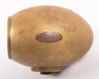 C.A.V: A pair of brass C.A. Vandervell&nbsp;& Co./ London 'Torpedolite' side lamps, with nameplate, clear lens&nbsp;and mounting bolt, 11cm long - 2