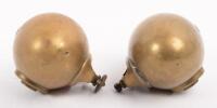 C.A.V: A pair of brass C.A. Vandervell&nbsp;& Co./ London 'Torpedolite' side lamps, with nameplate, clear lens&nbsp;and mounting bolt, 11cm long - 4