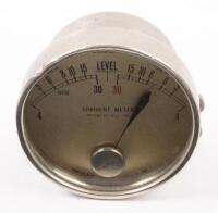 TAPLEY: A Tapley & Co (UK) gradient meter gauge, thought to perhaps suit Rolls-Royce Silver Ghost, lens diameter 7.5cm, some minor marks to chrome bezel