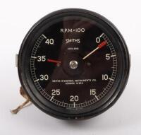 SMITHS: A Smiths of London 4000 R.P.M gauge with drive to rear, marked 'ATRC 2912' on face,&nbsp;gauge diameter 10cm&nbsp;