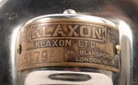 KLAXON HORN: A large restored Klaxon horn thought to possibly suit pre-war Rolls-Royce models, with Klaxon nameplate, 29cm long, untested - 8