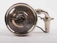 BUTLERS ATLANTIC: A fine restored Butlers Limited Atlantic pillar mount spot lamp&nbsp;with mirror backing, thought to possibly suit early Rolls-Royce or Bentley models, lens diameter approx 10cm - 6