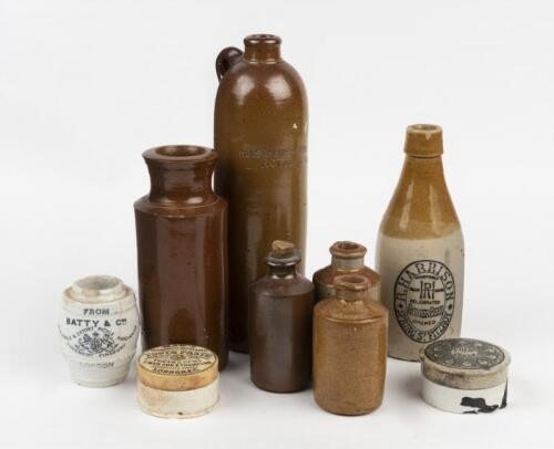 STONEWARE: An assortment of Stoneware bottles