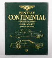 BENTLEY: 'Bentley Continental - Corniche & Azure' by Martin Bennett, hardcover book, published 1998, 224 pages