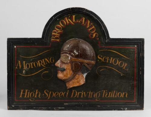 BROOKLANDS: A decorative reproduction wooden sign