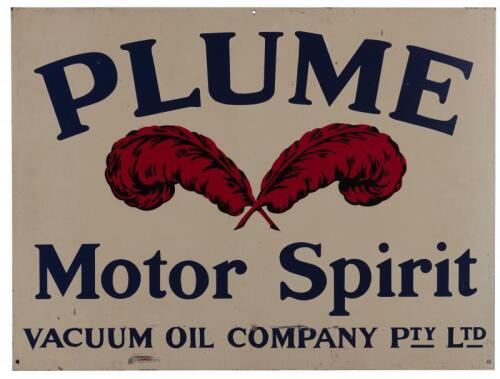 PLUME: A reproduction 'PLUME' tin sign