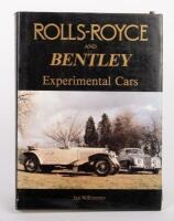 ROLLS-ROYCE / BENTLEY: 'Rolls-Royce and Bentley - Experimental Cars' by Ian W. Rimmer, hardcover book, published 1986, 372 pages