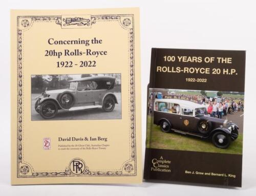 ROLLS-ROYCE 20 H.P: Two books related to the 20 H.P model,