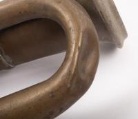 HORNS: Two early brass horns, both approx 23cm long - 3