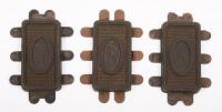 ROLLS-ROYCE: Three early Rolls-Royce pedal rubbers, 10.5cm high, 5.5cm wide