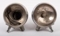 SPOT LAMPS: Two incomplete, thought to be Butlers Limited Atlantic pillar mount spot lamps with mirror backing, thought to possibly suit early Rolls-Royce or Bentley models, lens diameter approx 10cm, mirror diameter 8cm
