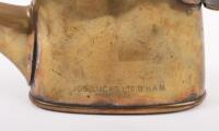 LUCAS: A early Lucas (No. 40) brass oiler, with threaded end cap, 11cm high, 21cm wide - 4