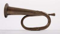 HORN: A small brass horn, 24.5cm long
