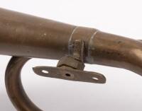 HORN: A small brass horn, 24.5cm long - 2