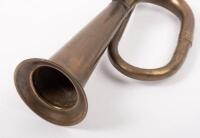 HORN: A small brass horn, 24.5cm long - 3