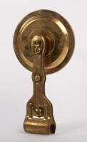 MIRROR: A brass side mirror with clamp style fitting, 24cm high, lens diameter 12.5cm&nbsp; - 3