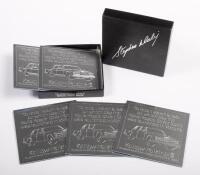 KELLOW-FALKINER: A set of six drink coasters by former Melbourne Rolls-Royce dealership Kellow-Falkiner celebrating the March 2, 1981 release of the Rolls-Royce Silver Spirit in Victoria&nbsp;