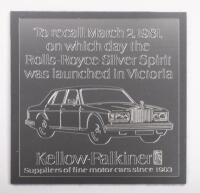 KELLOW-FALKINER: A set of six drink coasters by former Melbourne Rolls-Royce dealership Kellow-Falkiner celebrating the March 2, 1981 release of the Rolls-Royce Silver Spirit in Victoria&nbsp; - 2