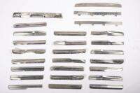 SHADOW II: A group of assorted Rolls-Royce Silver Shadow II chrome trim pieces and grille parts - 2