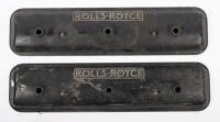 ROLLS ROYCE: A pair of rocker covers to suit a circa 1970s Rolls Royce L Series&nbsp;V8 engine
