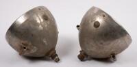 ROTAX: A pair of early Rotax nickel plated brass headlamps, lens 16cm in diameter