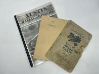 AUSTIN SEVEN: Three publications relating to the Austin Seven including a Spare Parts book, Handbook and photocopy of &lsquo;Austin: Racing History&rsquo; by Roland C. Harrison [Location: Sydney]