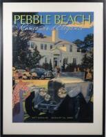 PEBBLE BEACH: A large framed Pebble Beach Concours d'Elegance&nbsp;- 59th Annual August 16, 2009 event poster, 80cm wide, 105cm high.