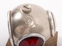 LUCAS: A pair of fine and rare nickel plated Joseph Lucas Limited Birmingham 'King of the Road' Type B210 tail lamps, 7.5cm high, 8cm wide, largest lens 5.5cm diameter - 6