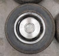 SILVER SHADOW: A set of four circa 1970s Rolls Royce Silver Shadow 15 inch wheels with tyres, wheel rings and hubcaps - 2
