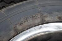SILVER SHADOW: A set of four circa 1970s Rolls Royce Silver Shadow 15 inch wheels with tyres, wheel rings and hubcaps - 6