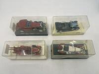 ROLLS-ROYCE: A group of 4 1:43 scale models by Solido including a Rolls Royce Phantom III Coupe, a Citroen C4F Fire Engine, a Mercedes-Benz SSK and a Fiat 525, all in original display cases. [Location: Sydney] - 2