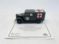 MILITARY: A group of 3 1:43 scale models&nbsp;by Matchbox including&nbsp;a 1937 GMC Ambulance, a 1912 Ford Model T Ambulance and a Churchhill MK-VII tank, all in original packaging. [Location: Sydney] - 2