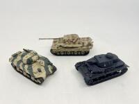 TANKS: A group of 3 1:43 scale model tanks&nbsp;by Matchbox including a Panther Type A, a Sherman M4A3 105 MM and a Panzer&nbsp;IV Type F1, all in original packaging. [Location: Sydney]