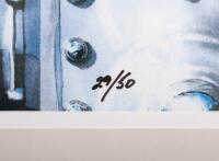 BENTLEY 90 YEARS: A limited edition poster (29/50) for the Celebration of 90 years of Bentley, Winton Historic Races 2009, framed and glazed, 74cm high, 58cm wide - 2