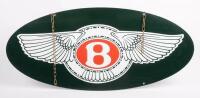 BENTLEY: A high quality modern double sided enamel Bentley oval shaped sign, 35cm high, 79cm wide&nbsp; - 2