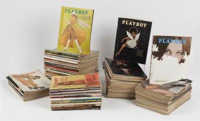 PLAYBOYS: A quantity of Playboy magazines. 1970's