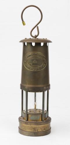 CAMBRIAN MINERS LAMP: A Cambrian brass lantern/miners lamp. Welsh