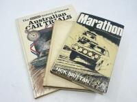 RALLYING: Three hardcover books including 'Marathon: Around the World in a Cloud of Dust' by Nick Brittan, 'The Bright Eyes of Danger: The London-Sydney Marathon 1968' by David McKay and John Smailes and 'The Wynn's History of Famous Australian Car Trials